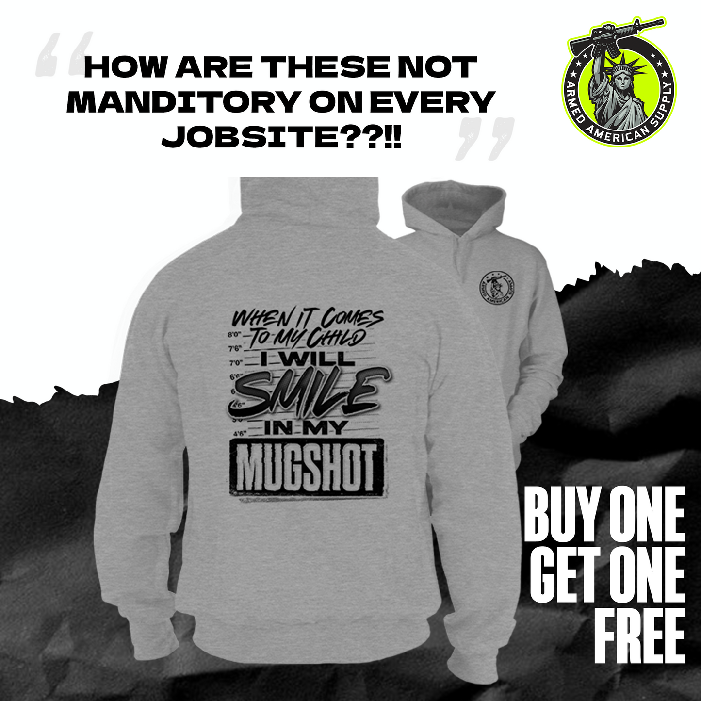 Mugshot - Safety Yellow Hi Vis Hoodie