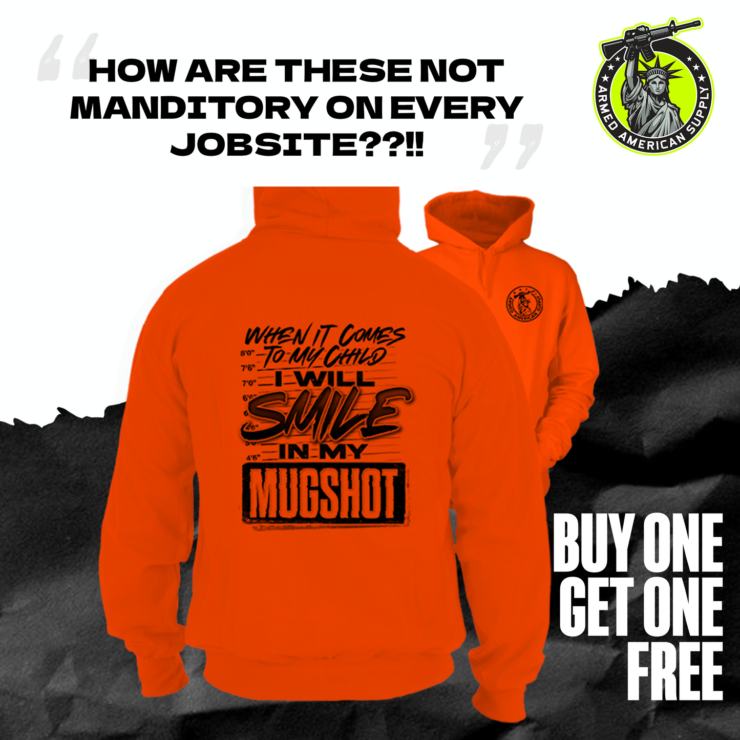 Mugshot - Safety Yellow Hi Vis Hoodie