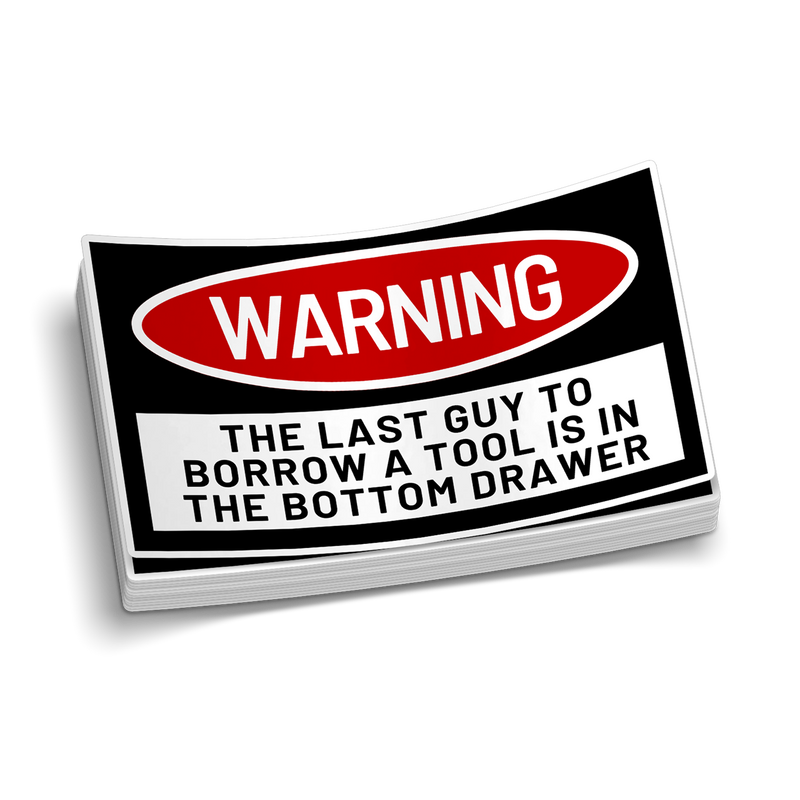 Tool Box Warning Decal