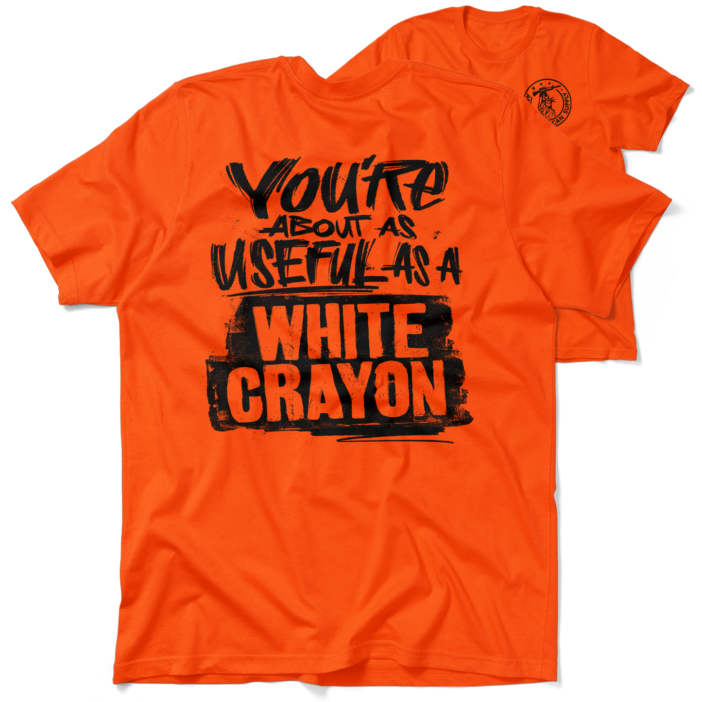 White Crayon - Safety Yellow T-Shirt