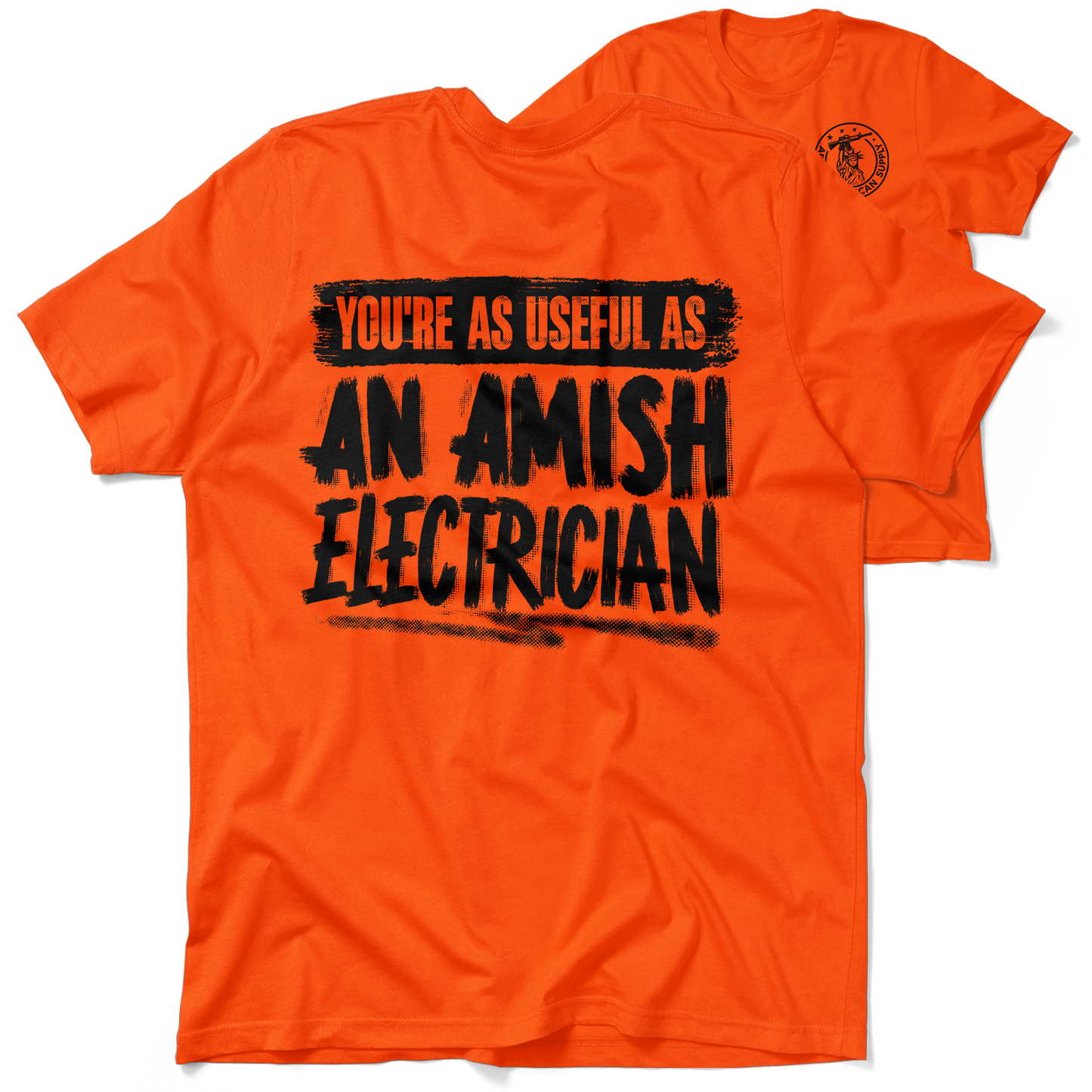 Amish Electrician - Safety Yellow Hi-Vis T-Shirt
