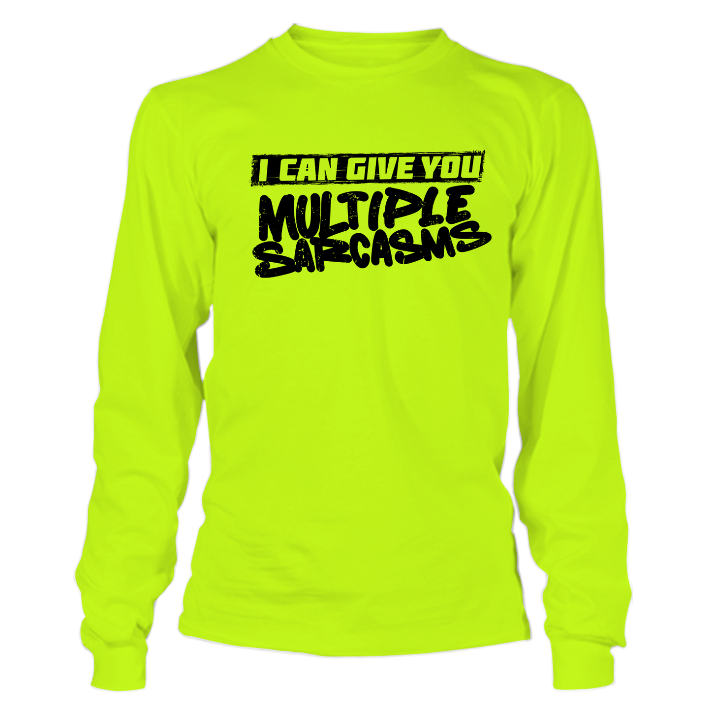 Multiple Sarcasms - Long Sleeve Safety Hi-Vis T-Shirt