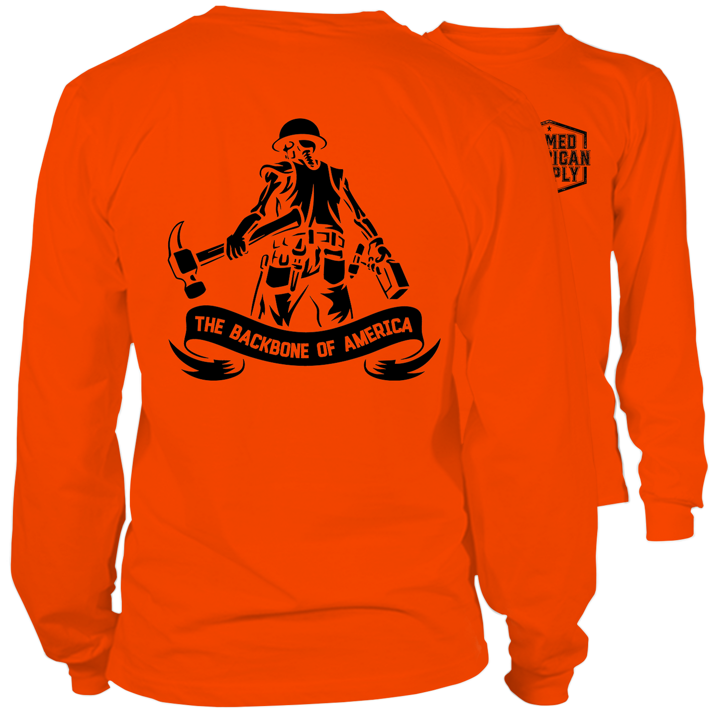Backbone Of America - Long Sleeve Safety Hi-Vis T-Shirt