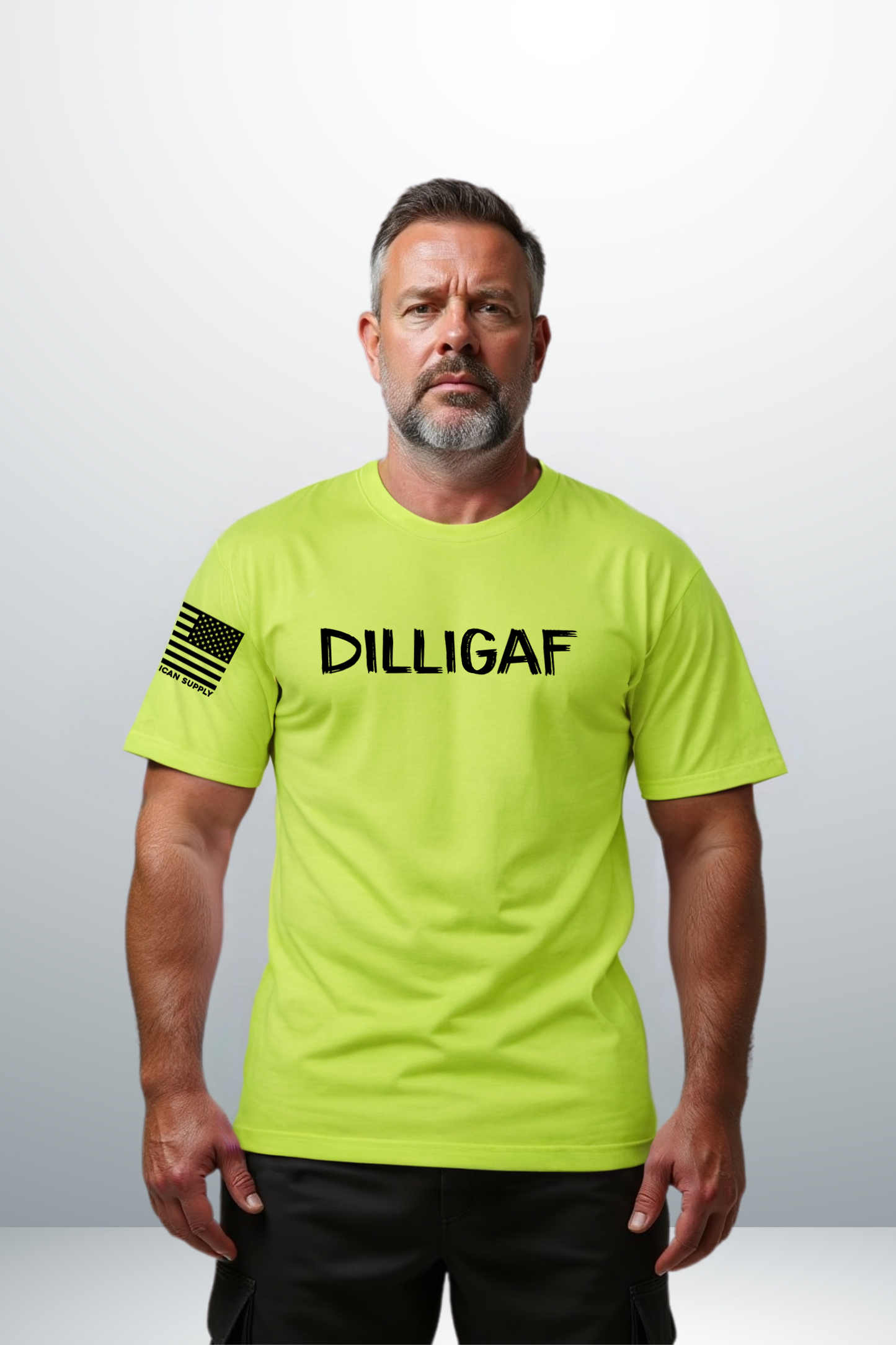 DILLIGAF - Safety Yellow T-Shirt