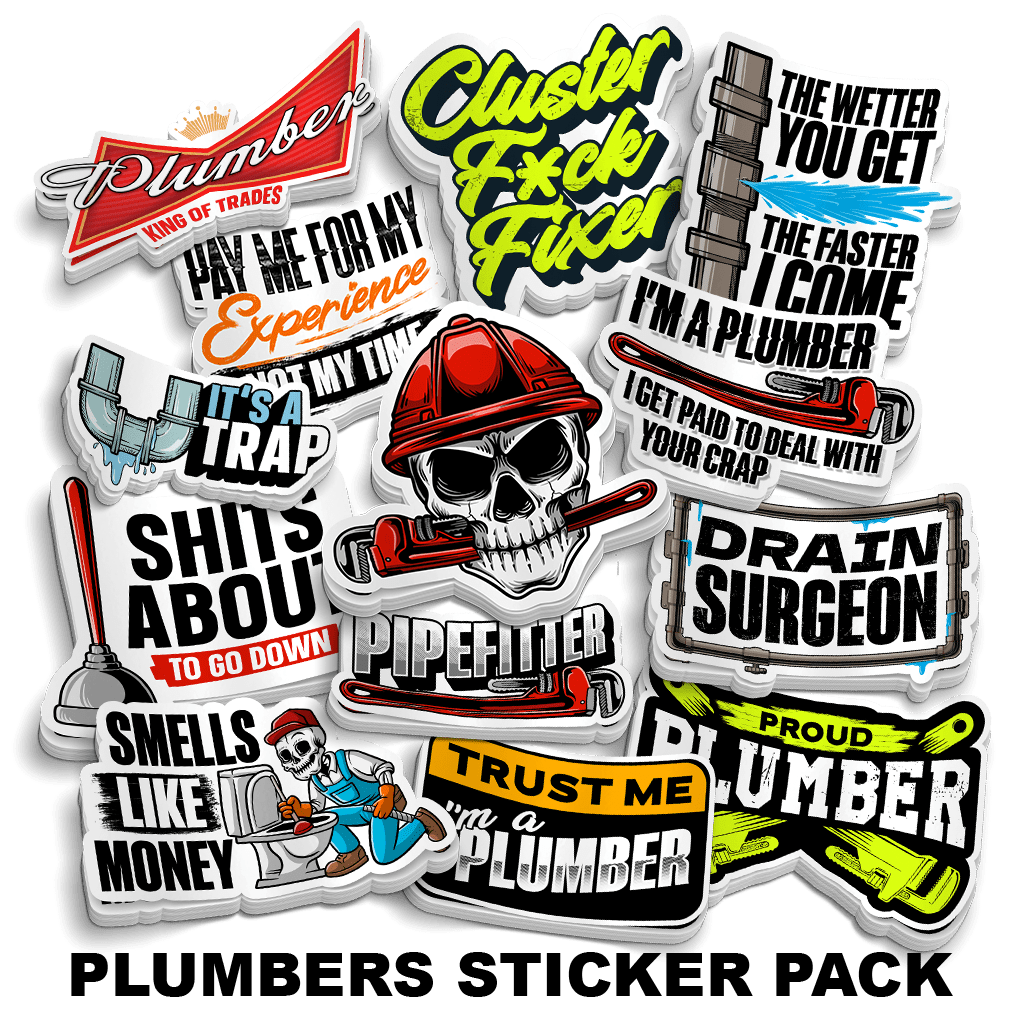 Plumbers Sticker Pack Armed American Supply plumbers-sticker-pack-armed-american-supply