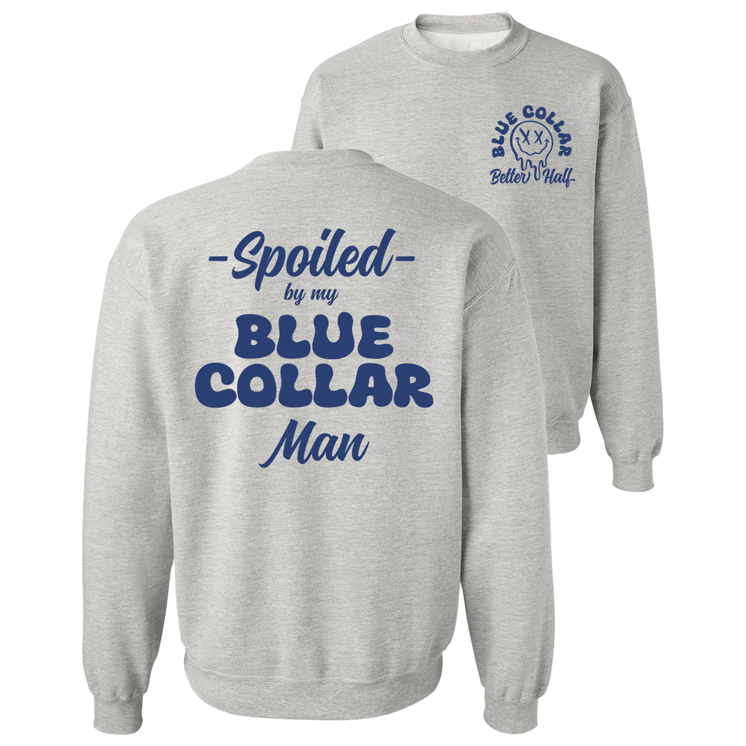 Blue collar discount sweatshirt