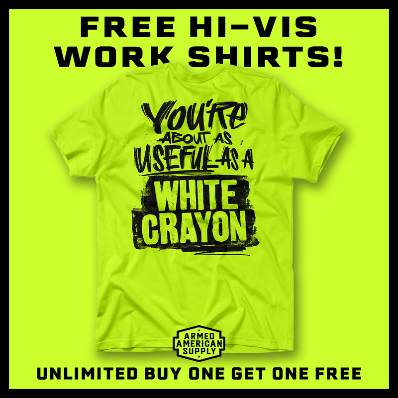 White Crayon - Safety Yellow T-Shirt