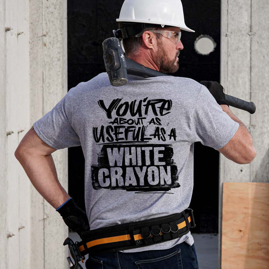 White Crayon - Safety Yellow T-Shirt
