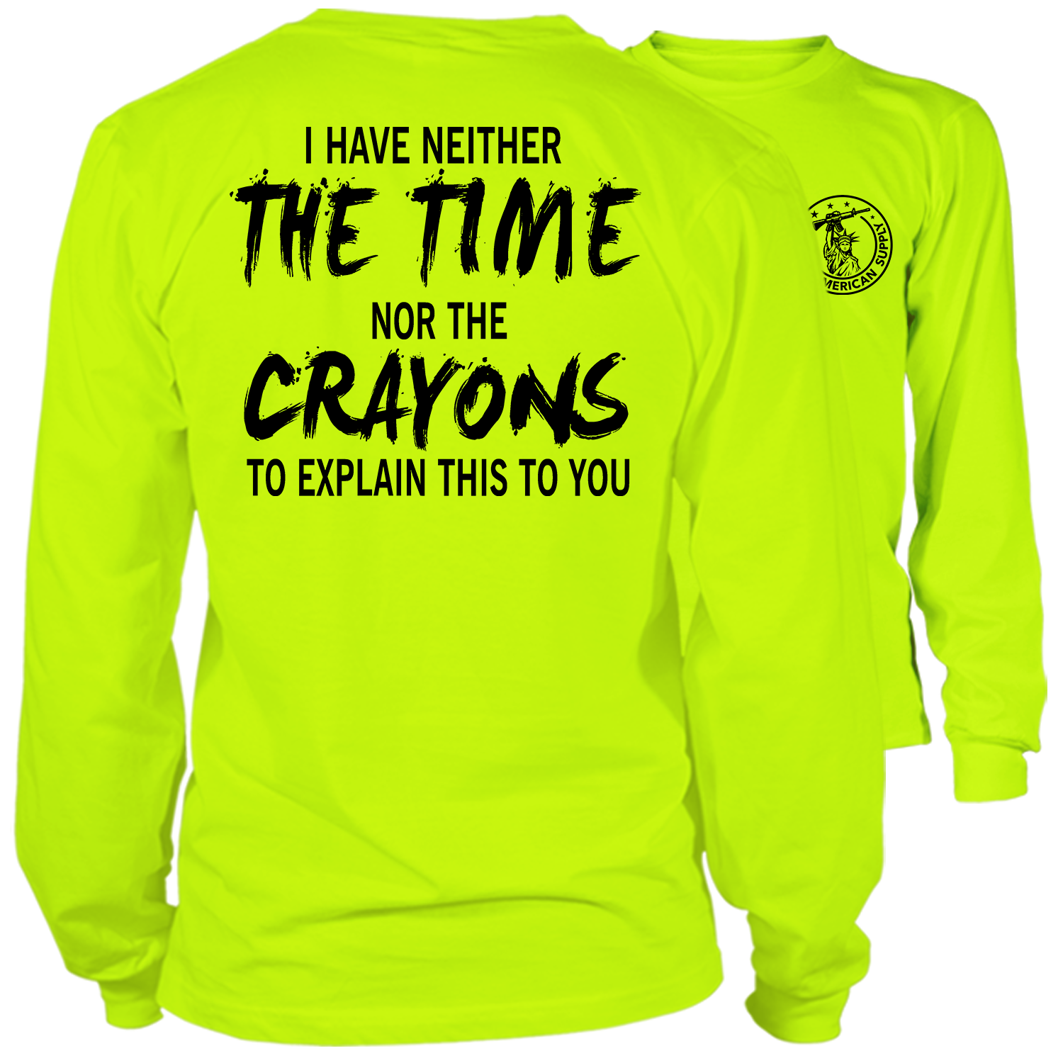 Crayons Long Sleeve Hi Vis T Shirt
