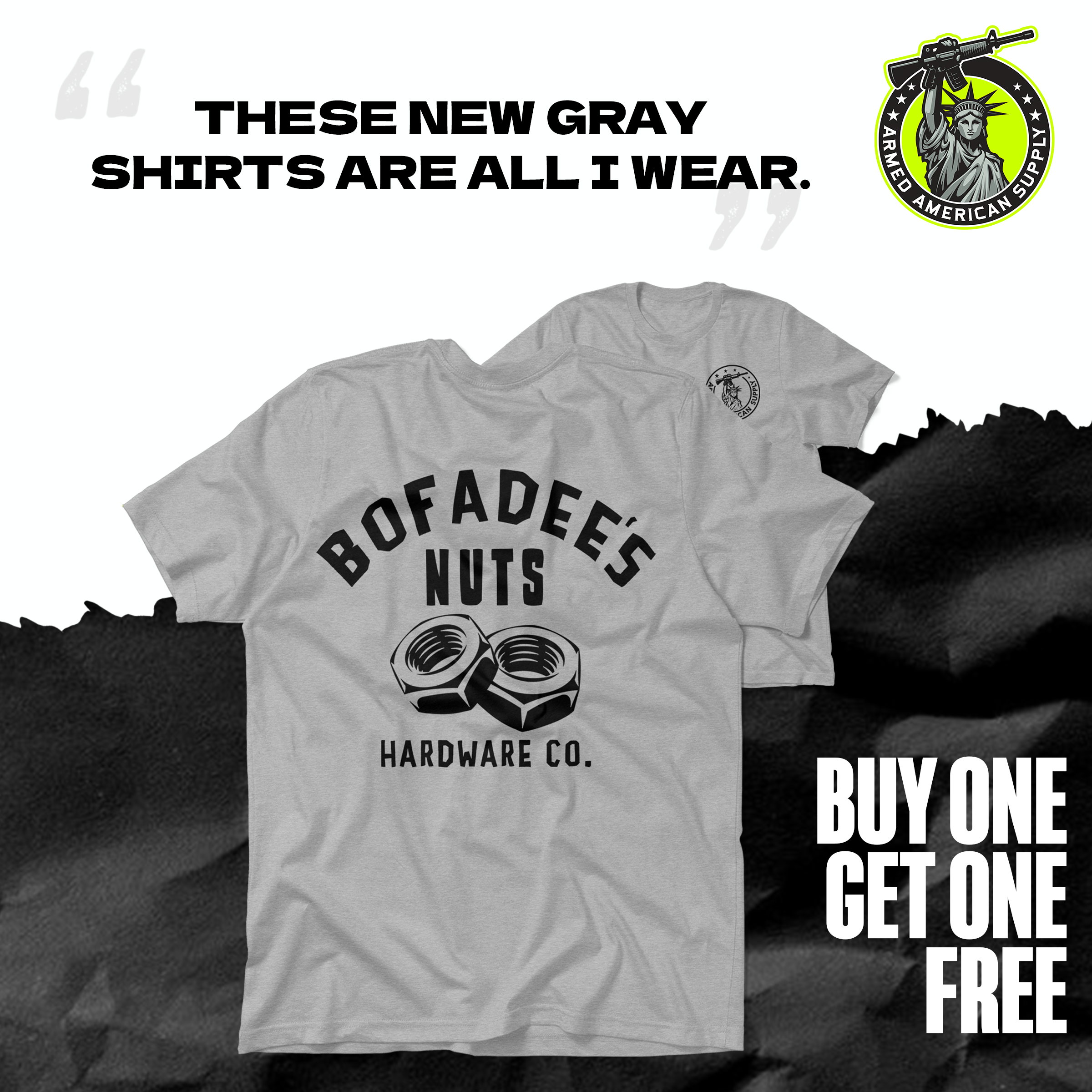 Bofadee's - Heather Gray T-Shirt