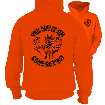 Come Get 'Em - Safety Orange Hi Vis Hoodie