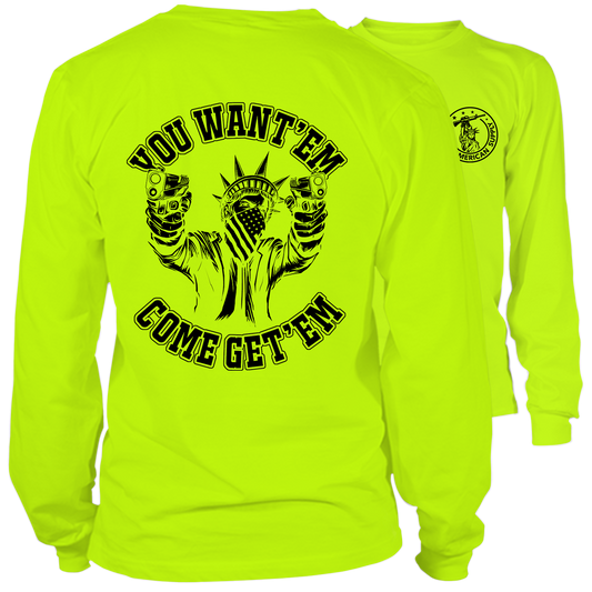 Come Get'em - Long Sleeve Hi-Vis T-Shirt