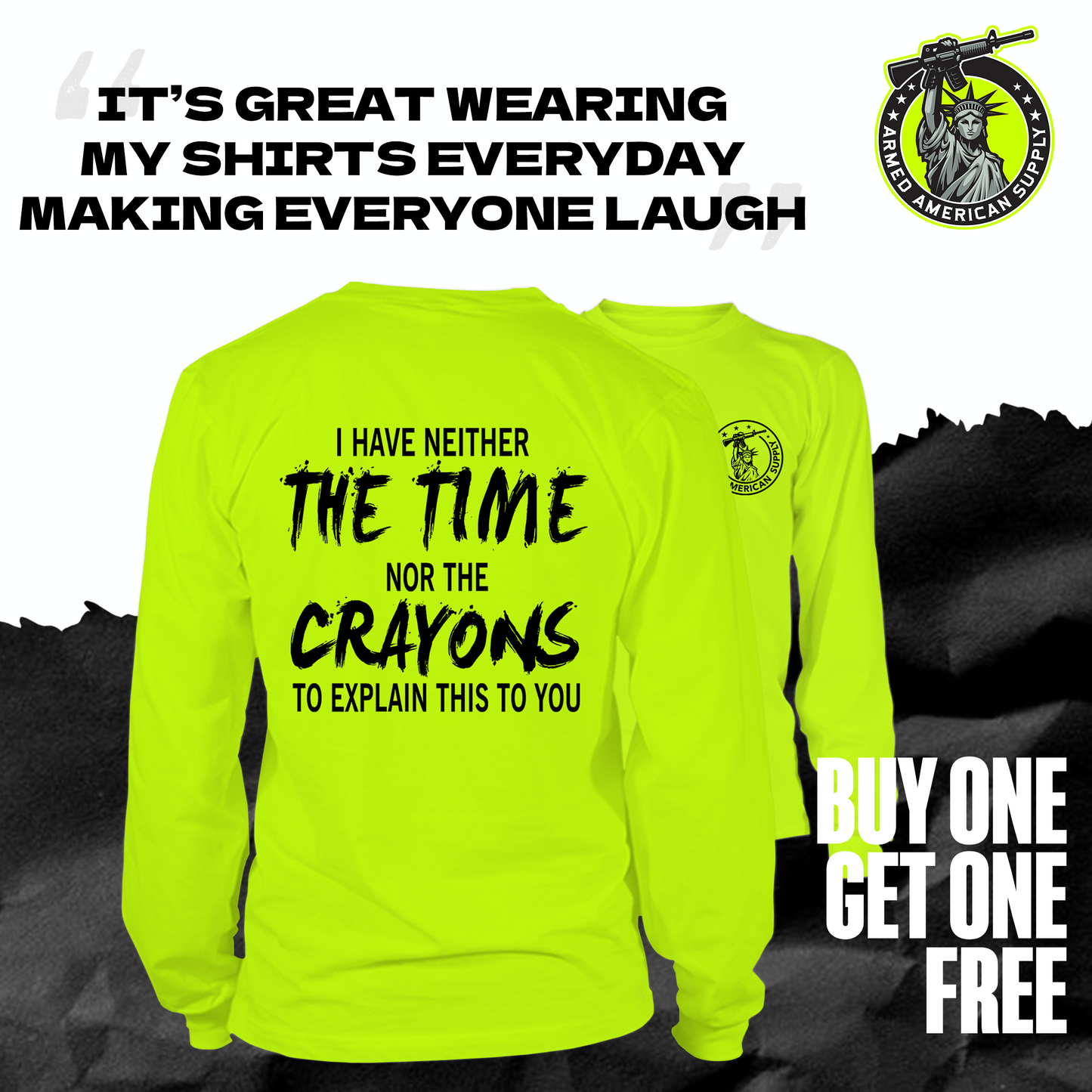 Crayons - Long Sleeve Hi-Vis Safety Shirt