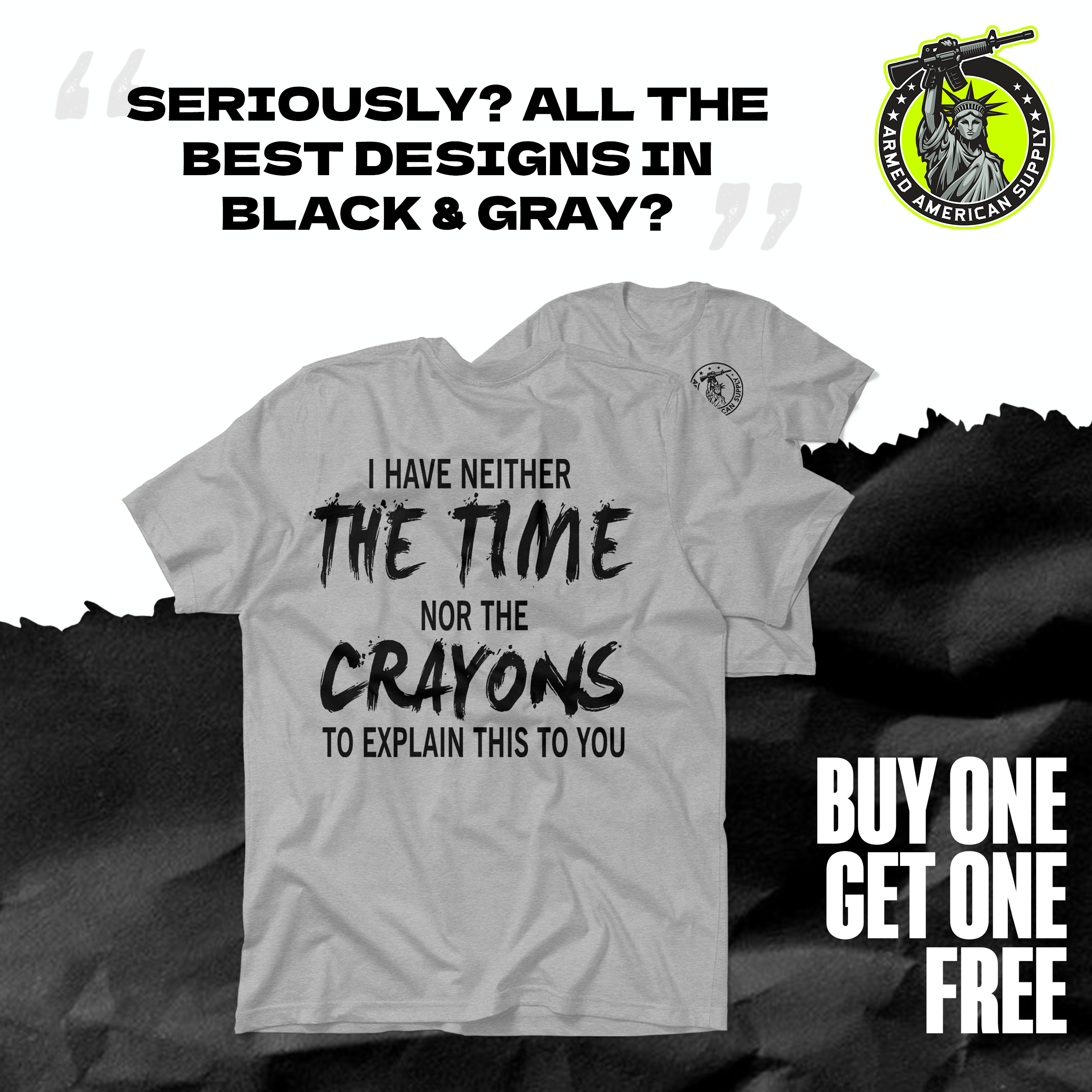 Crayons - Heather Gray T-Shirt