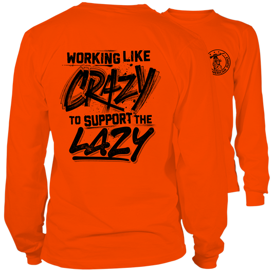 Crazy - Long Sleeve Hi-Vis Safety Orange Shirt