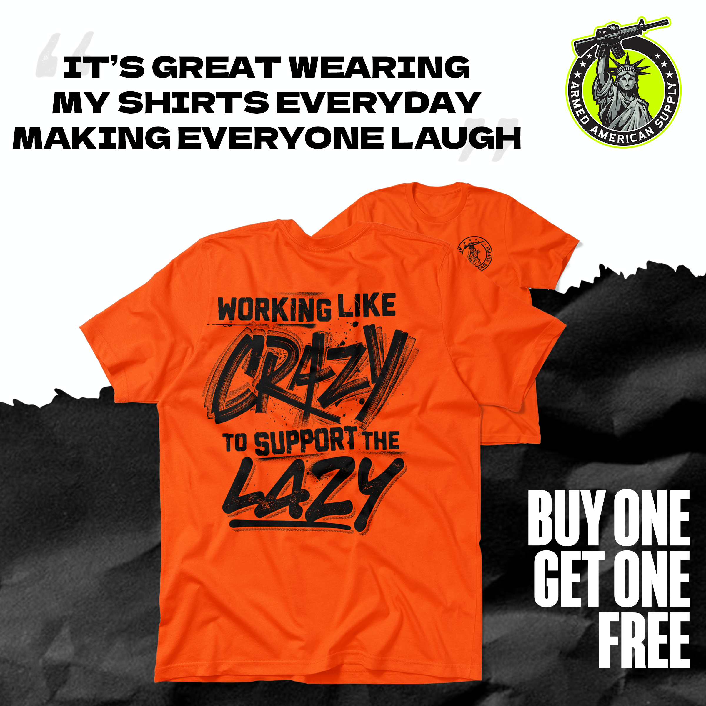 Crazy - Safety Orange T-Shirt