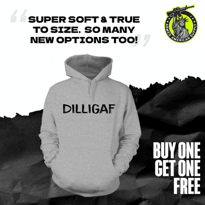 DILLIGAF - Heather Gray Hoodie