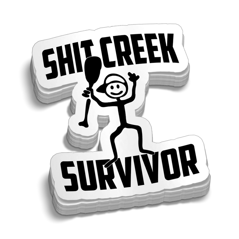 Shit Creek Survivor Hard Hat Decal
