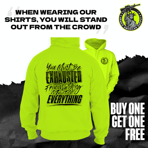 Exhausted - Hi-Vis Hoodie