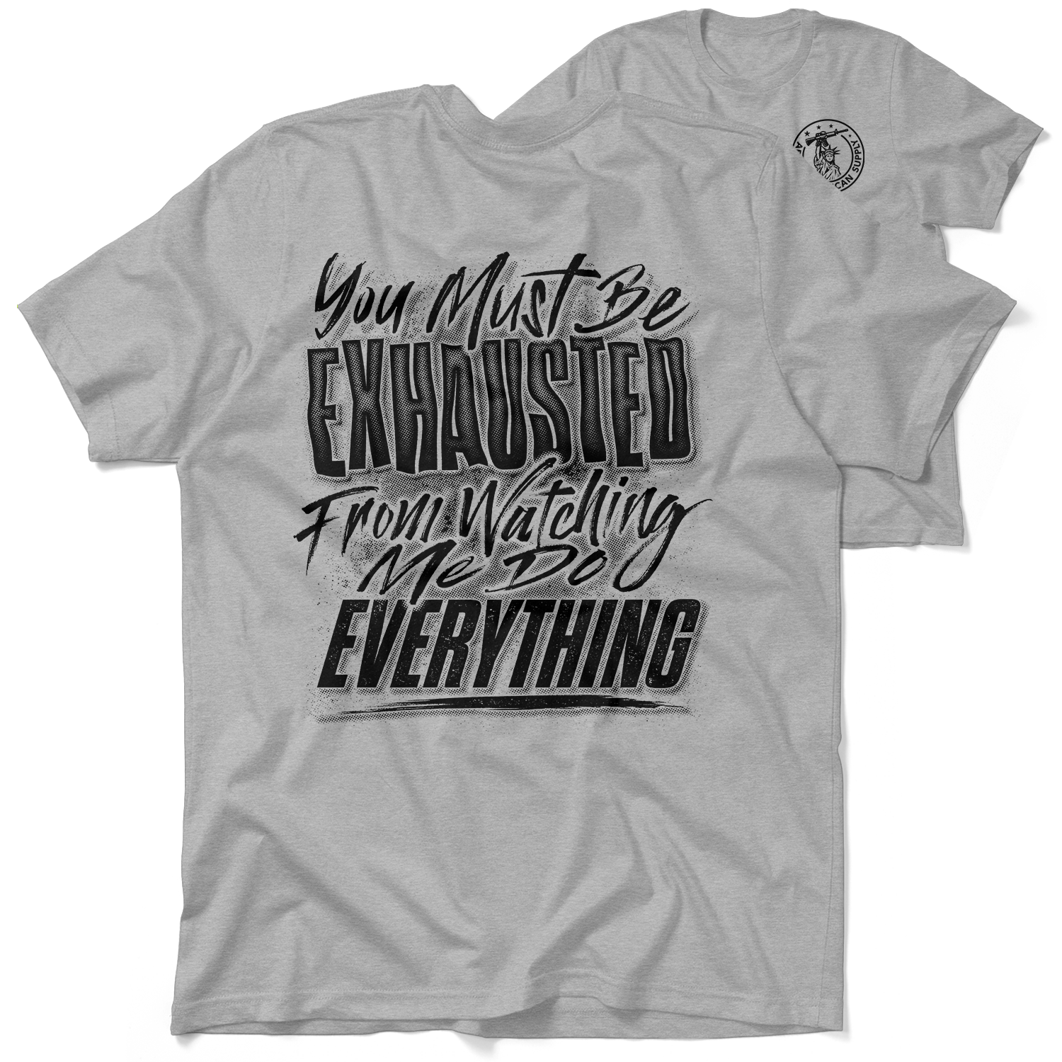 Exhausted - Heather Gray T-Shirt