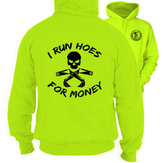 Run Hoes - Safety Yellow Hi Vis Hoodie