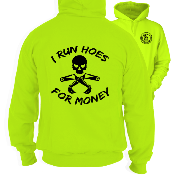 Run Hoes - Safety Yellow Hi Vis Hoodie