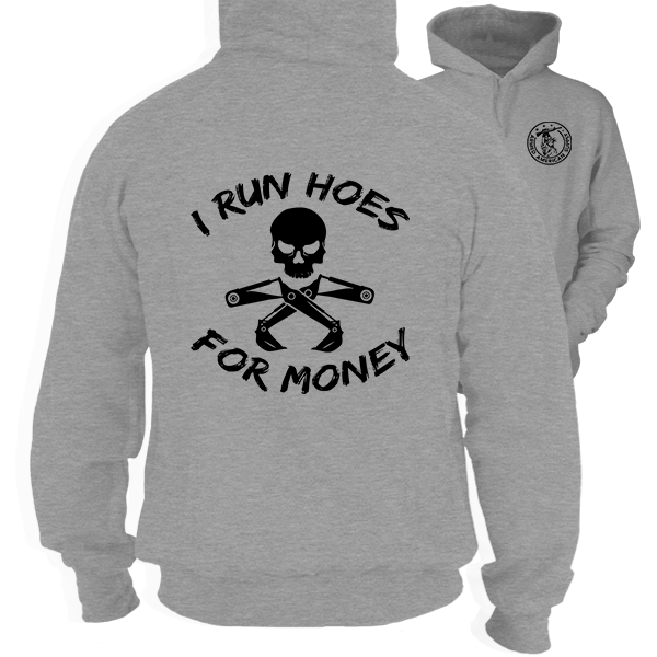 Run Hoes - Heather Gray Hoodie