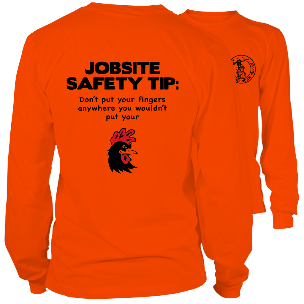 Jobsite - Long Sleeve Hi-Vis Safety Orange Shirt