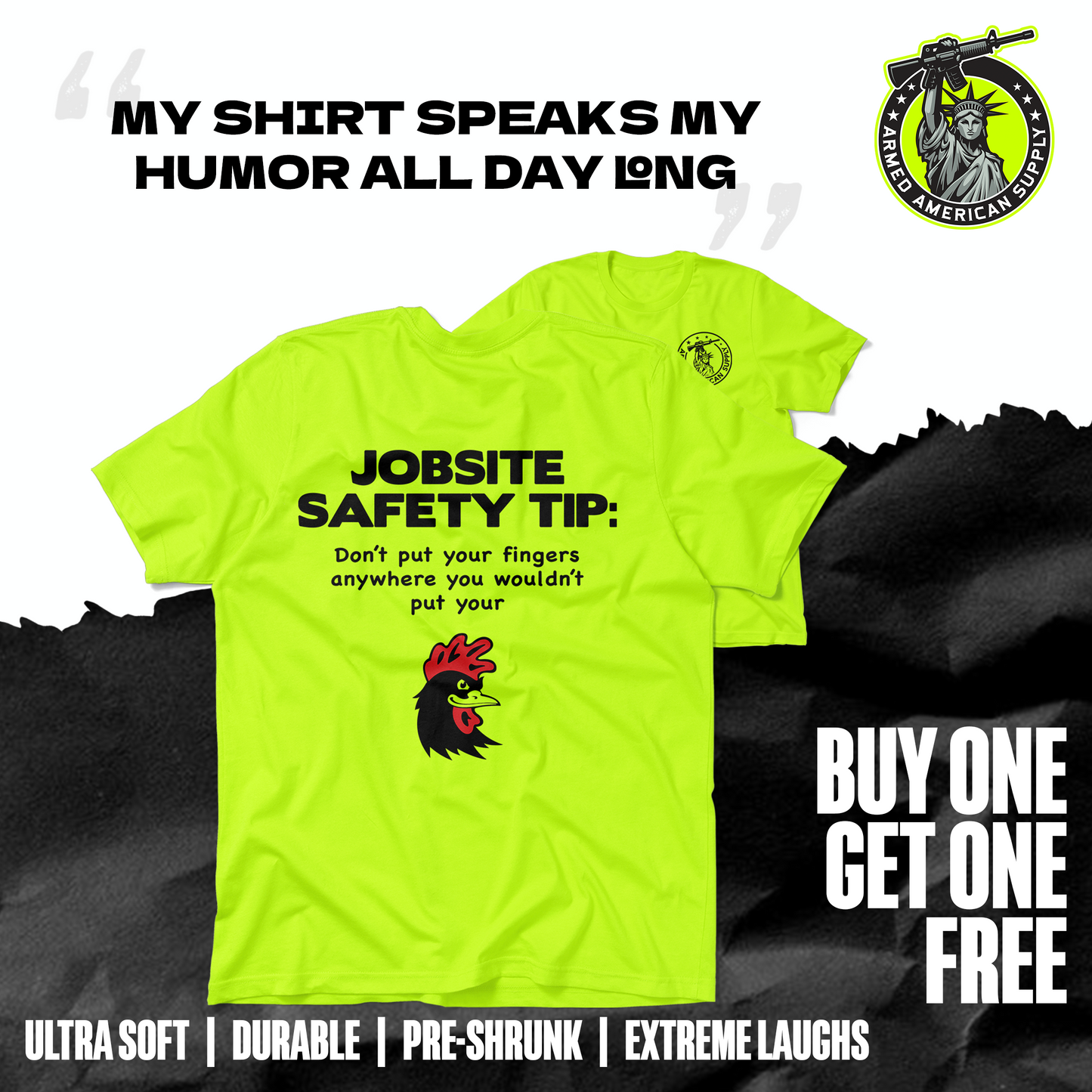 Jobsite - Safety Yellow Pocket T-Shirt