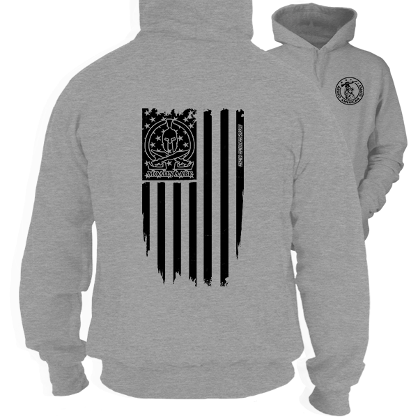 Molon Labe Ghost Flag - Heather Gray Hoodie