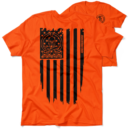 Molon Labe Ghost Flag - Safety Orange T-Shirt