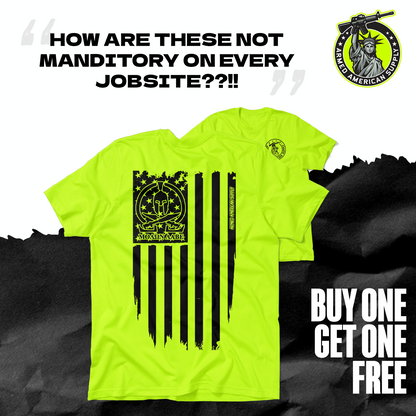 Molon Labe Ghost Flag - Safety Yellow T-Shirt