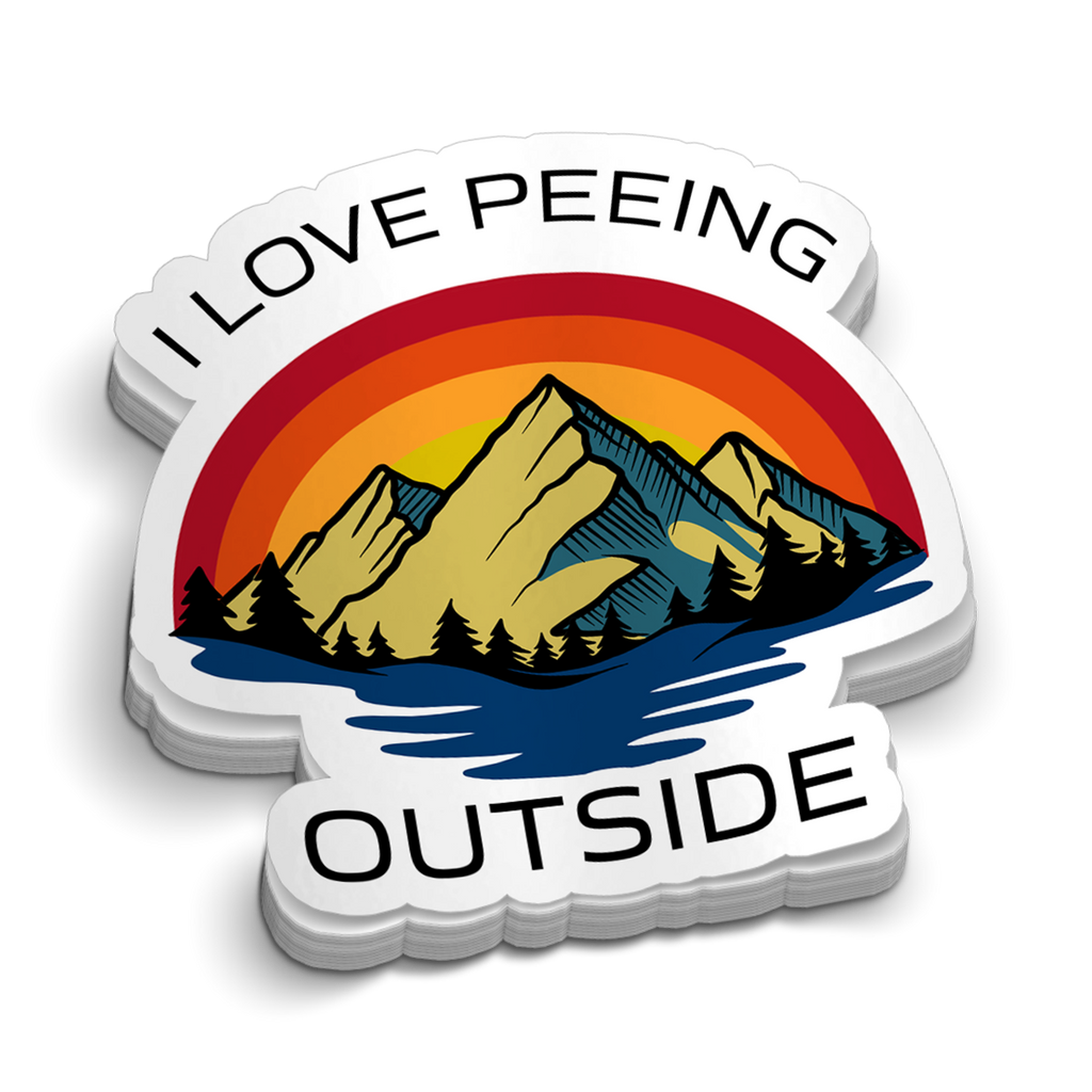 Peeing Outside Hard Hat Decal