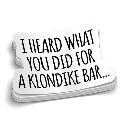 Klondike Bar Hard Hat Decal