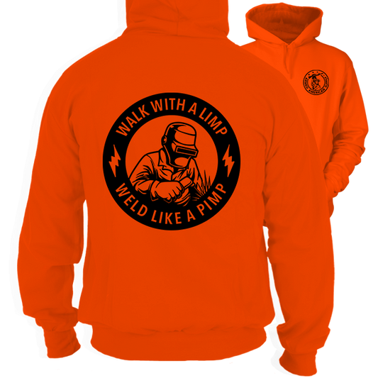 Weld Like a Pimp - Safety Orange Hoodie