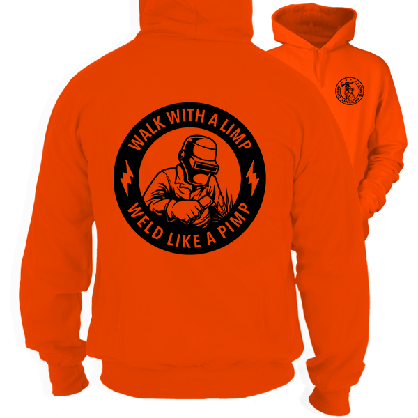 Weld Like a Pimp - Safety Orange Hoodie