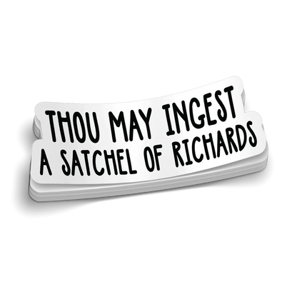 Satchel Of Richards Hard Hat Decal