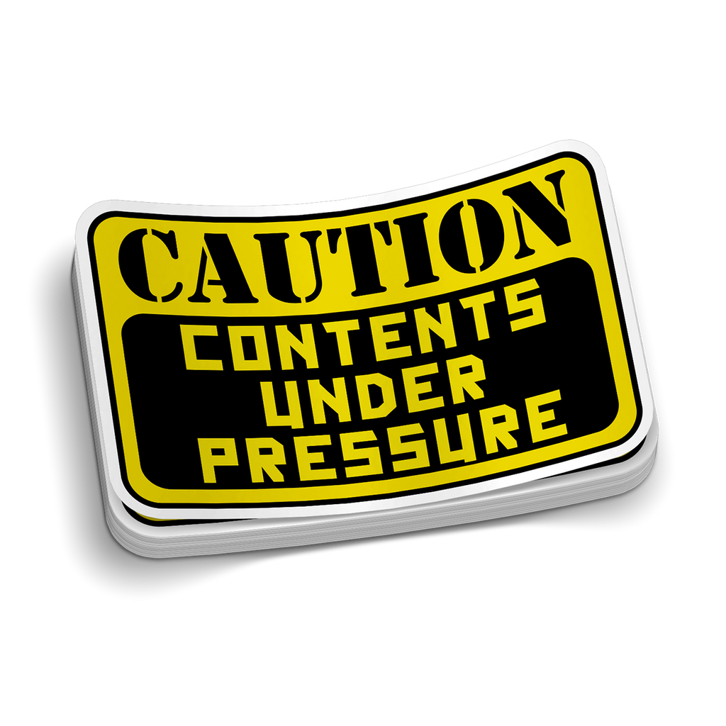 Contents Under Pressure Hard Hat Decal
