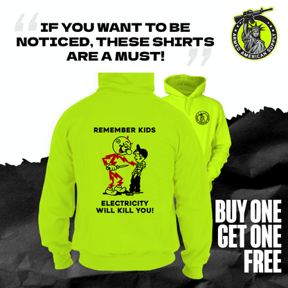 Remember Kids - Safety Yellow Hi Vis Hoodie