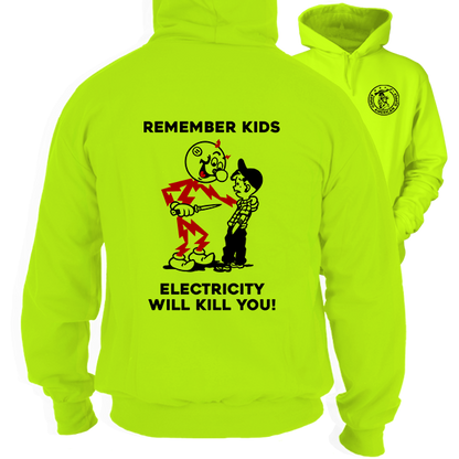 Remember Kids - Safety Yellow Hi Vis Hoodie