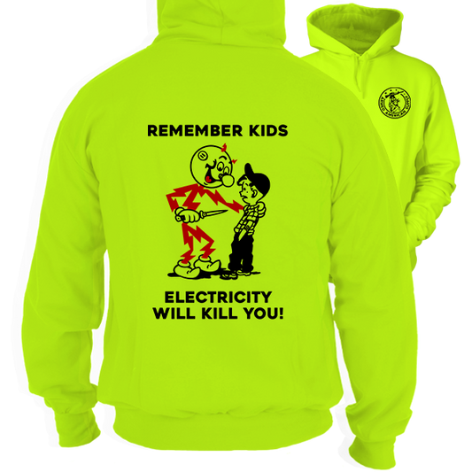 Remember Kids - Safety Yellow Hi Vis Hoodie