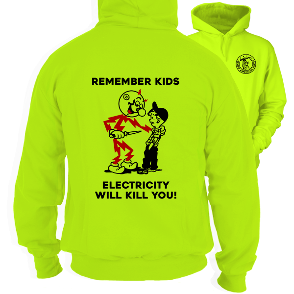 Remember Kids - Safety Yellow Hi Vis Hoodie