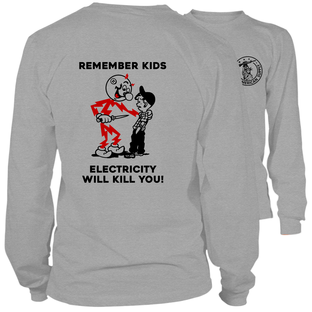 Remember Kids - Long Sleeve Heather Gray Shirt