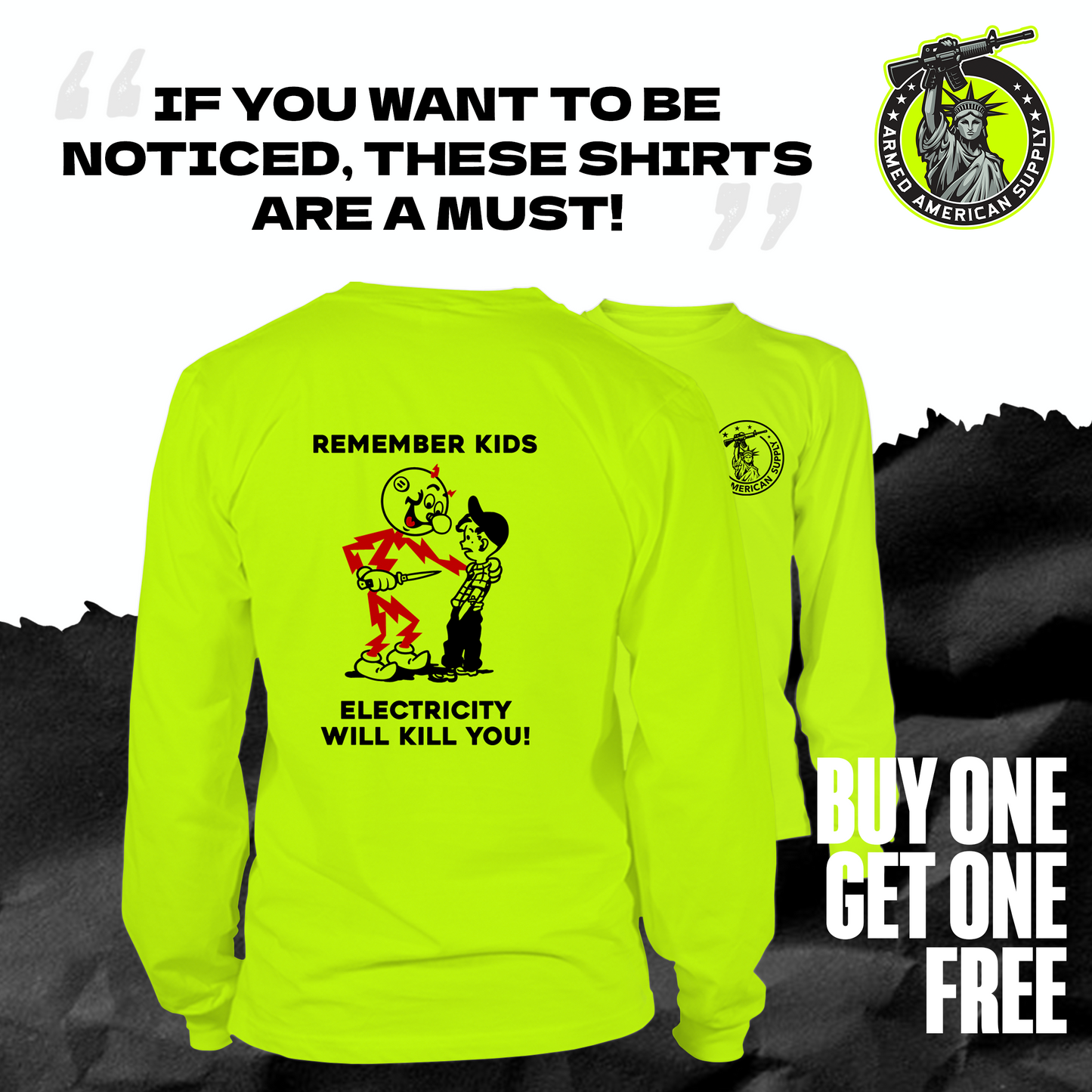 Remember Kids - Long Sleeve Hi-Vis T-Shirt