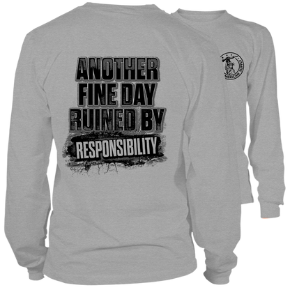 Responsibility - Long Sleeve Heather Gray T-Shirt