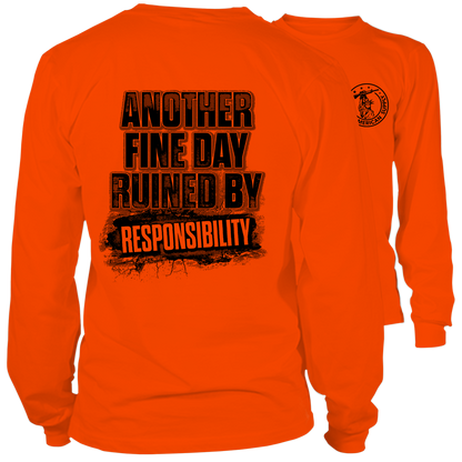 Responsibility - Long Sleeve Safety Orange Hi-Vis T-Shirt