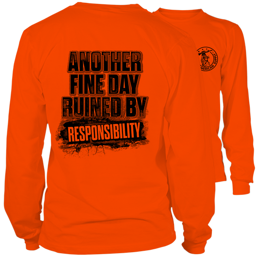 Responsibility - Long Sleeve Safety Orange Hi-Vis T-Shirt