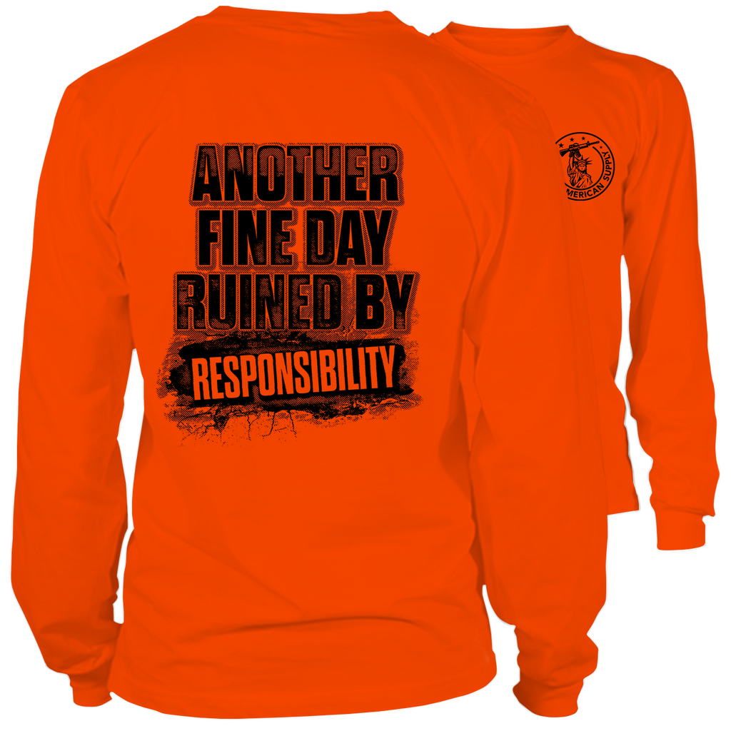 Responsibility - Long Sleeve Safety Orange Hi-Vis T-Shirt