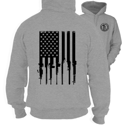 Rifle Flag - Heather Gray Hoodie