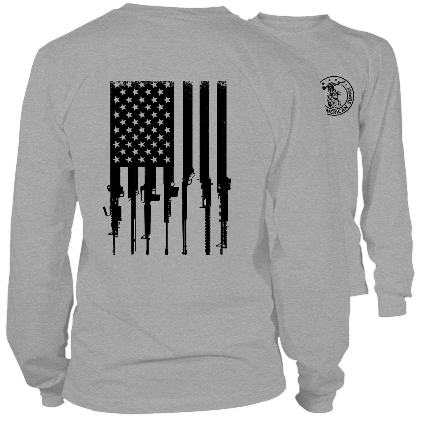 Rifle Flag - Long Sleeve Hi-Vis T-Shirt